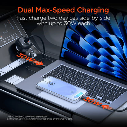 Hypergear Speedboost 60W Retractable Car Charger