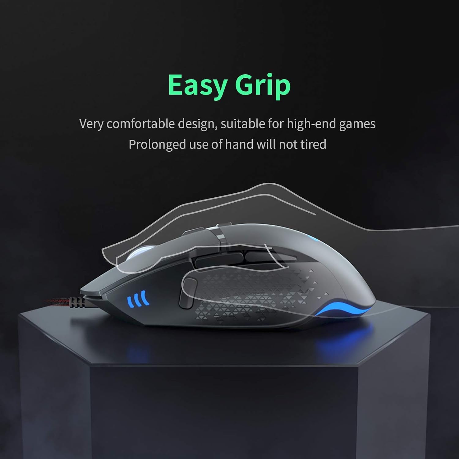CYD Gaming-Mouse USB PC Computer-Mouse-Wired for Game Daily 7 Programmable Buttons Comfortable Grip Ergonomic Optical RGB Desktop Laptop Gamer-Mice (C309)