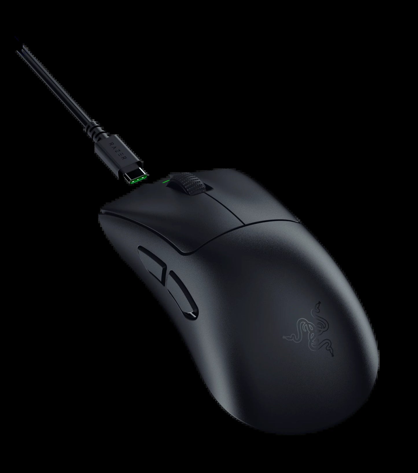 Deathadder V3 Hyperspeed Wireless Optical Ergonomic Gaming Mouse, 26000 DPI, Black