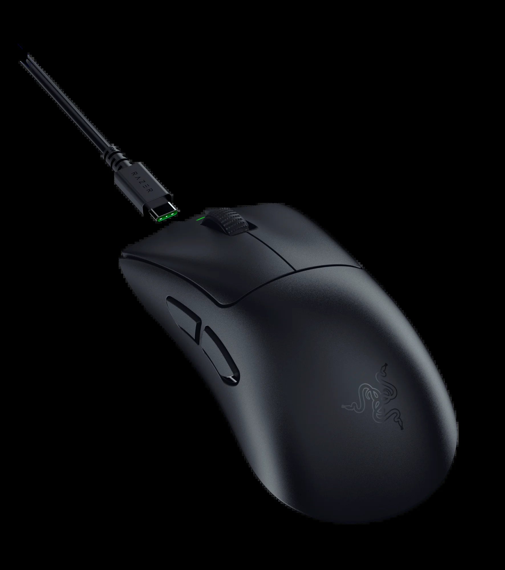 Deathadder V3 Hyperspeed Wireless Optical Ergonomic Gaming Mouse, 26000 DPI, Black