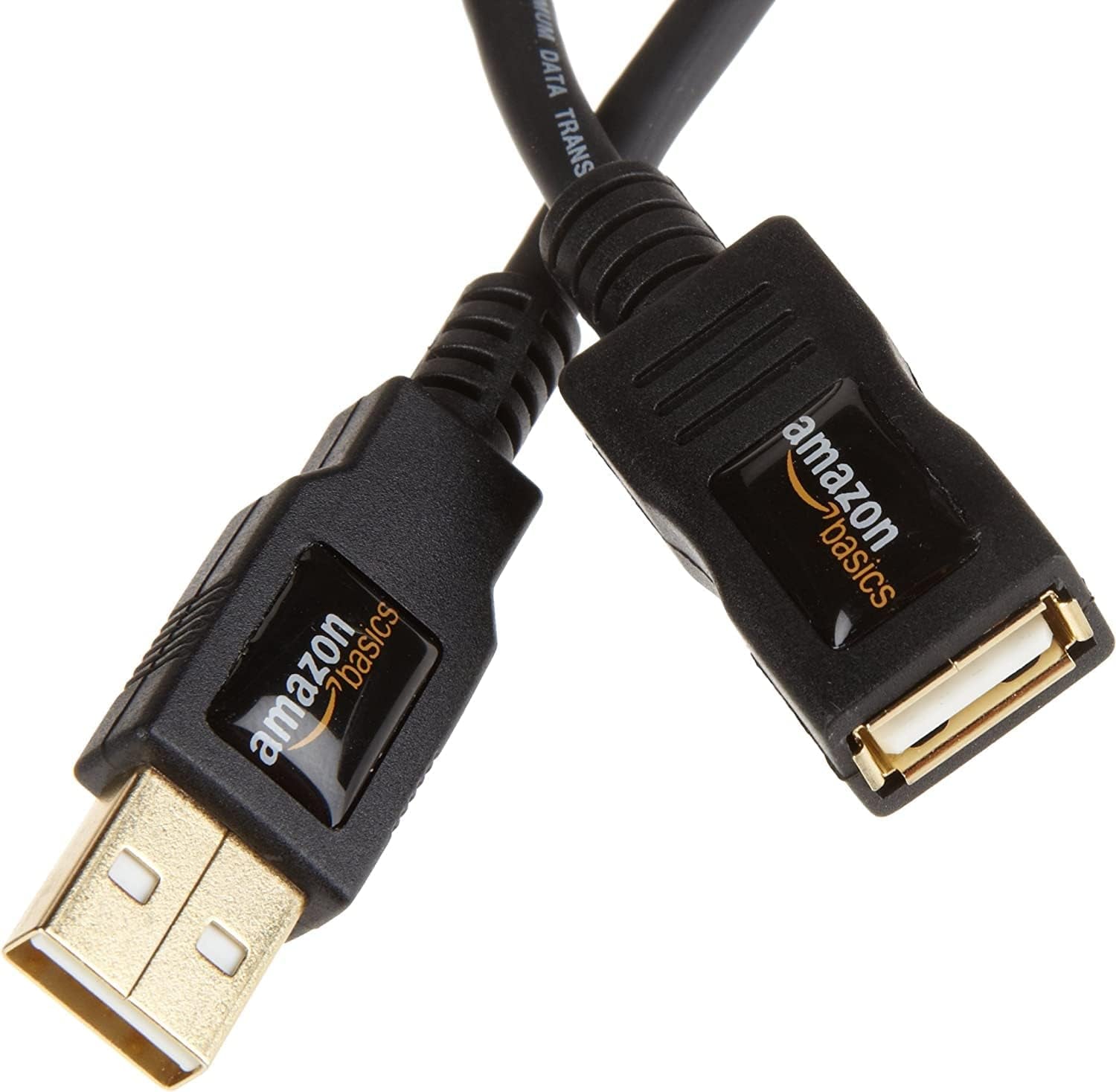 USB-A 2.0 Extension Cable, Male to Female, 480Mbps Transfer Speed, 6.5 Foot, Black