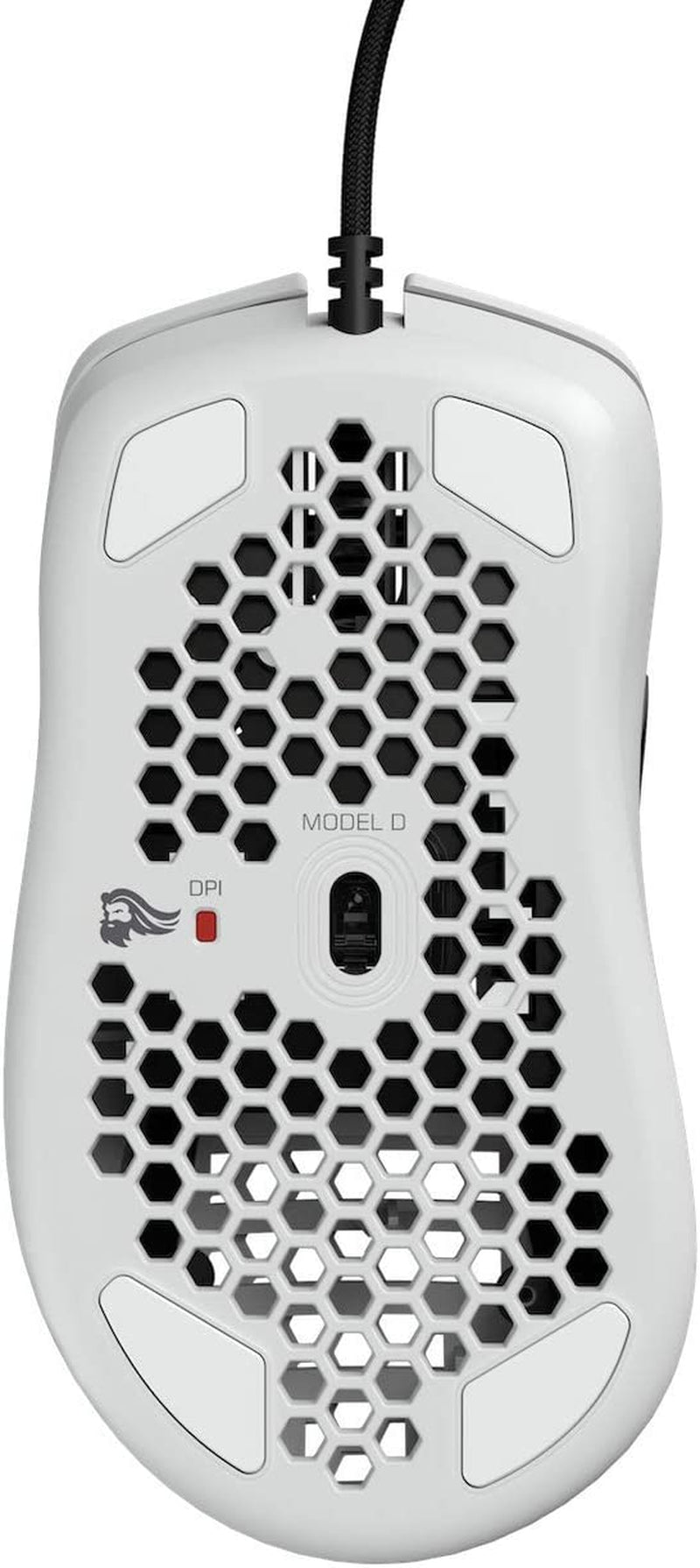 Model D Wired Gaming Mouse - 68g Ultra-Lightweight Honeycomb Design, RGB Lighting, Ergonomic Build, Pixart 3360 Sensor, Omron Switches, PTFE Feet, 6 Buttons - Glossy White Finish