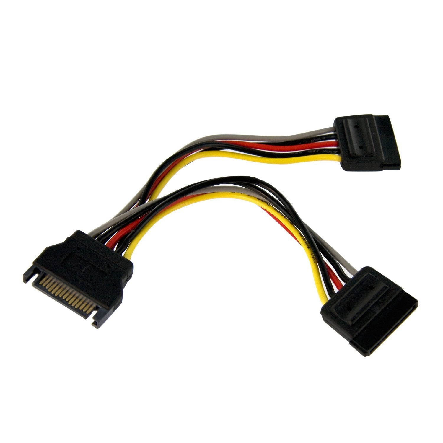 Startech 6In SATA Power Y Splitter Cable (PYO2SATA) | SATA Power (M) to SATA Power (F), Male to Female