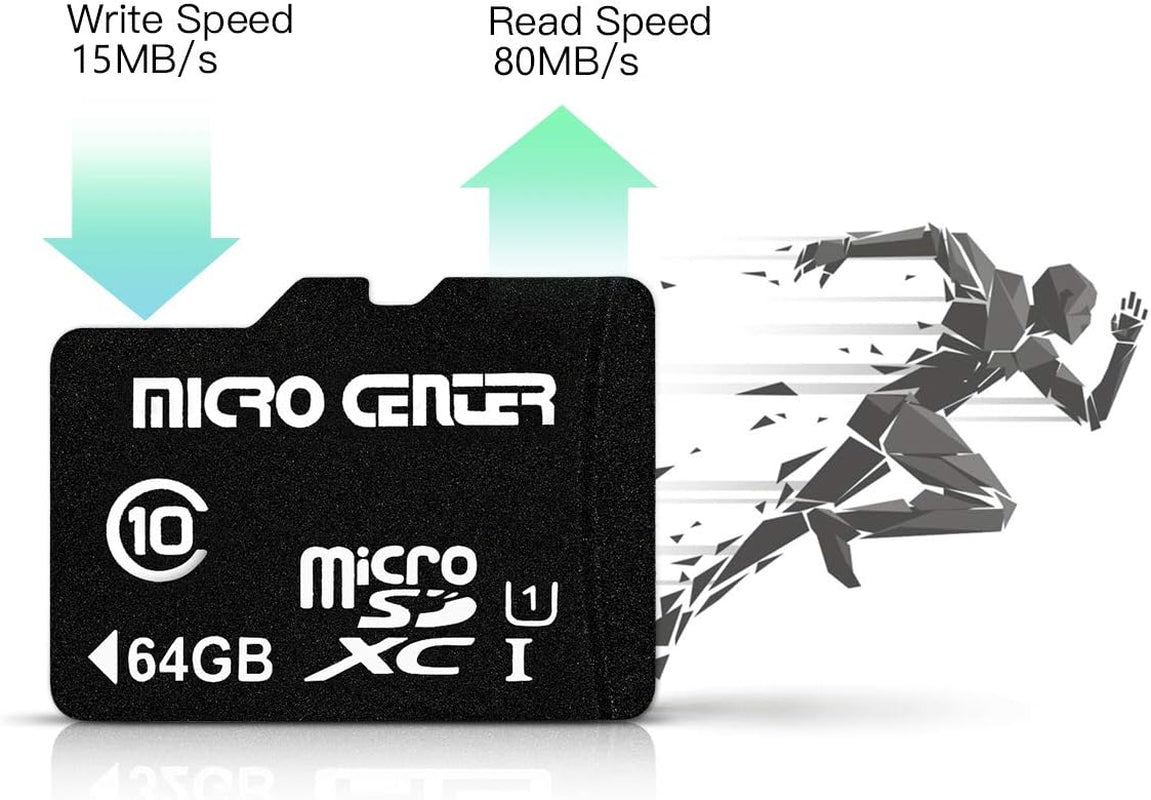 64GB Class 10 MicroSDHC Flash Memory Card with Adapter, 5-Pack | 80MB/s Read Speed, C10, U1 A1 Rated for Security Cameras, Smartphones, Drones, Tablets, and PCs