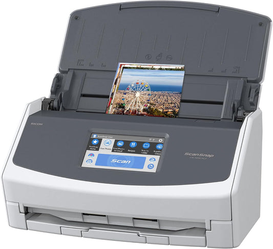 Ix1600 High-Speed Photo and Document Scanner, Wireless/USB Connectivity, Cloud Enabled, Large Touchscreen, Auto Document Feeder, Compatible with Mac and PC
