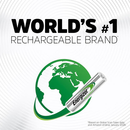 Recharge Universal Rechargeable AA Batteries (16 Pack), Double a Rechargeable Batteries