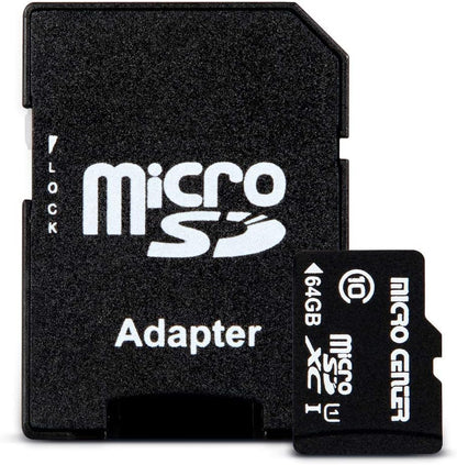Micro Center 64GB Class 10 Microsdhc Flash Memory Card with Adapter, 2Pack | 80Mb/S Read Speed, U1 A1 Rated, for Security Camera, Smartphone, Drone, Tablet, PC