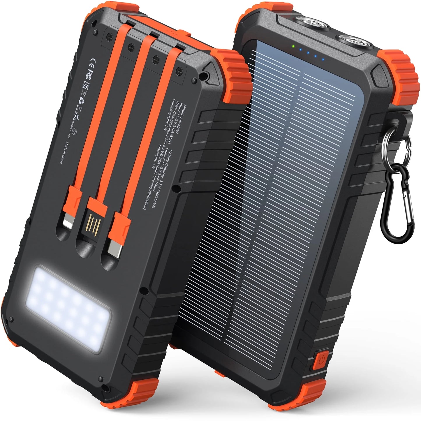 26800Mah Solar Power Bank, USB Portable Solar Charger Compatible for Iphone, Android Phone