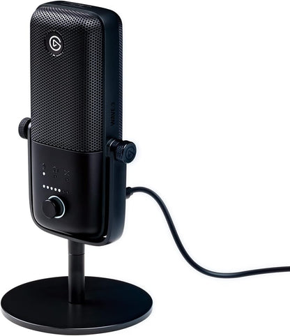 Wave:3 USB Condenser Microphone for Streaming | Cardioid Capsule, 24-Bit/96Khz Audio, Anti-Distortion Clipguard, Free Mixer Software, Plug and Play, for Mac and PC