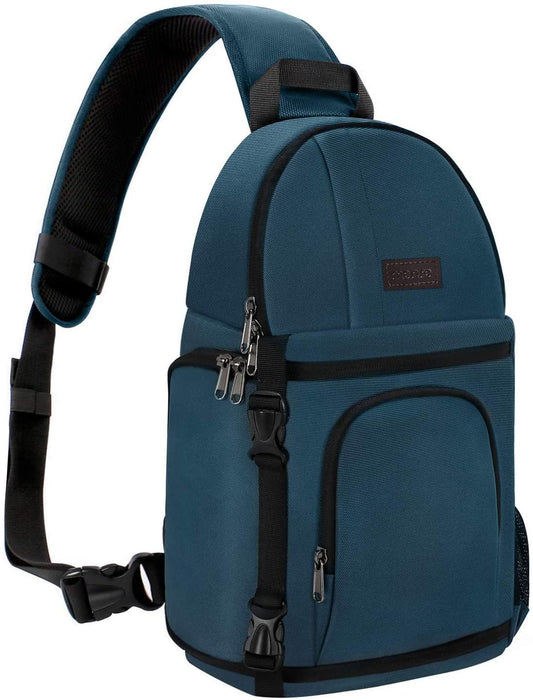 Camera Sling Bag, Dslr/Slr/Mirrorless Camera Case Camera Backpack | Shockproof Photography Bag with Tripod Holder&Removable Modular Inserts Compatible with Canon/Nikon/Sony/Fuji, Deep Teal