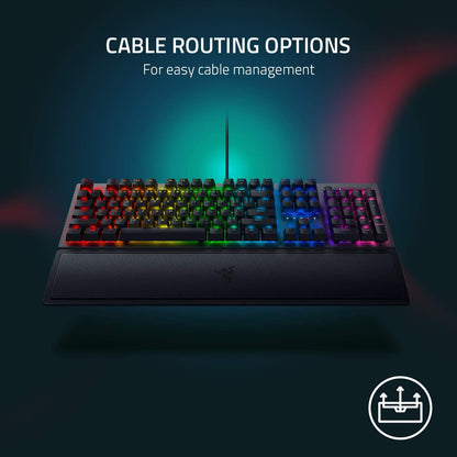 Razer Blackwidow V3 Mechanical Gaming Keyboard: Green Mechanical Switches Tactile & Clicky - Chroma RGB - Compact Form Factor - Programmable Macros - Snap Tap