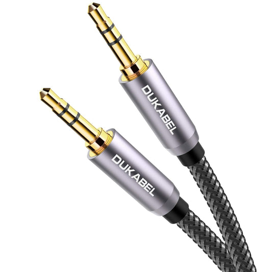 3.5Mm AUX Cable, Male to Male Audio Cord with Nylon-Braided - 4 Ft | 24K Gold Plated Conductor Auxiliary Cable with Stereo Sound for Car Headphones Phones Speakers Etc
