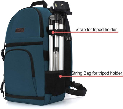Camera Sling Bag, Dslr/Slr/Mirrorless Camera Case Camera Backpack | Shockproof Photography Bag with Tripod Holder&Removable Modular Inserts Compatible with Canon/Nikon/Sony/Fuji, Deep Teal