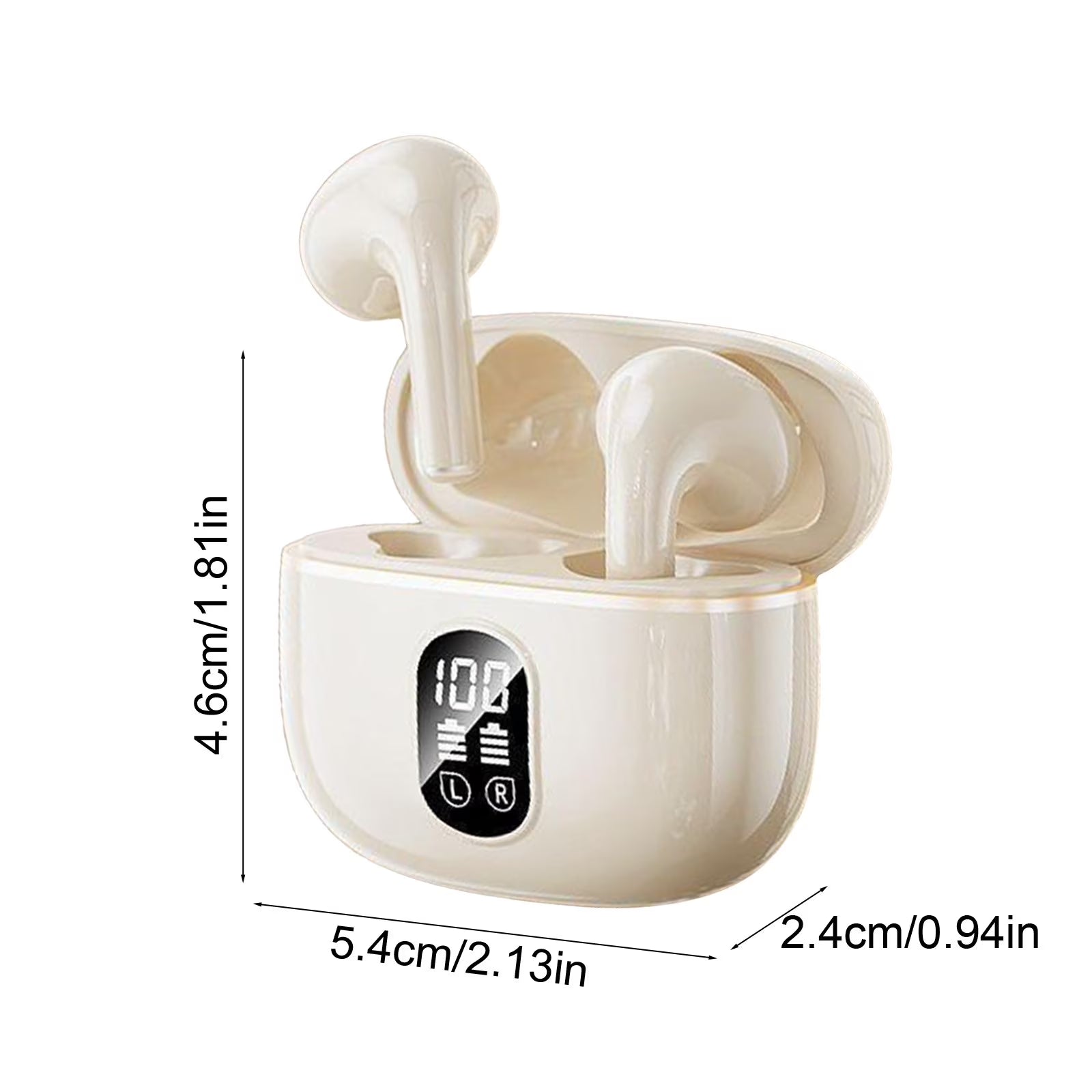 Bluetooth Earbuds Wireless Earbuds with Digital Display , Bluetooth Headphones Long Lasting Battery Active Noise Cancellation