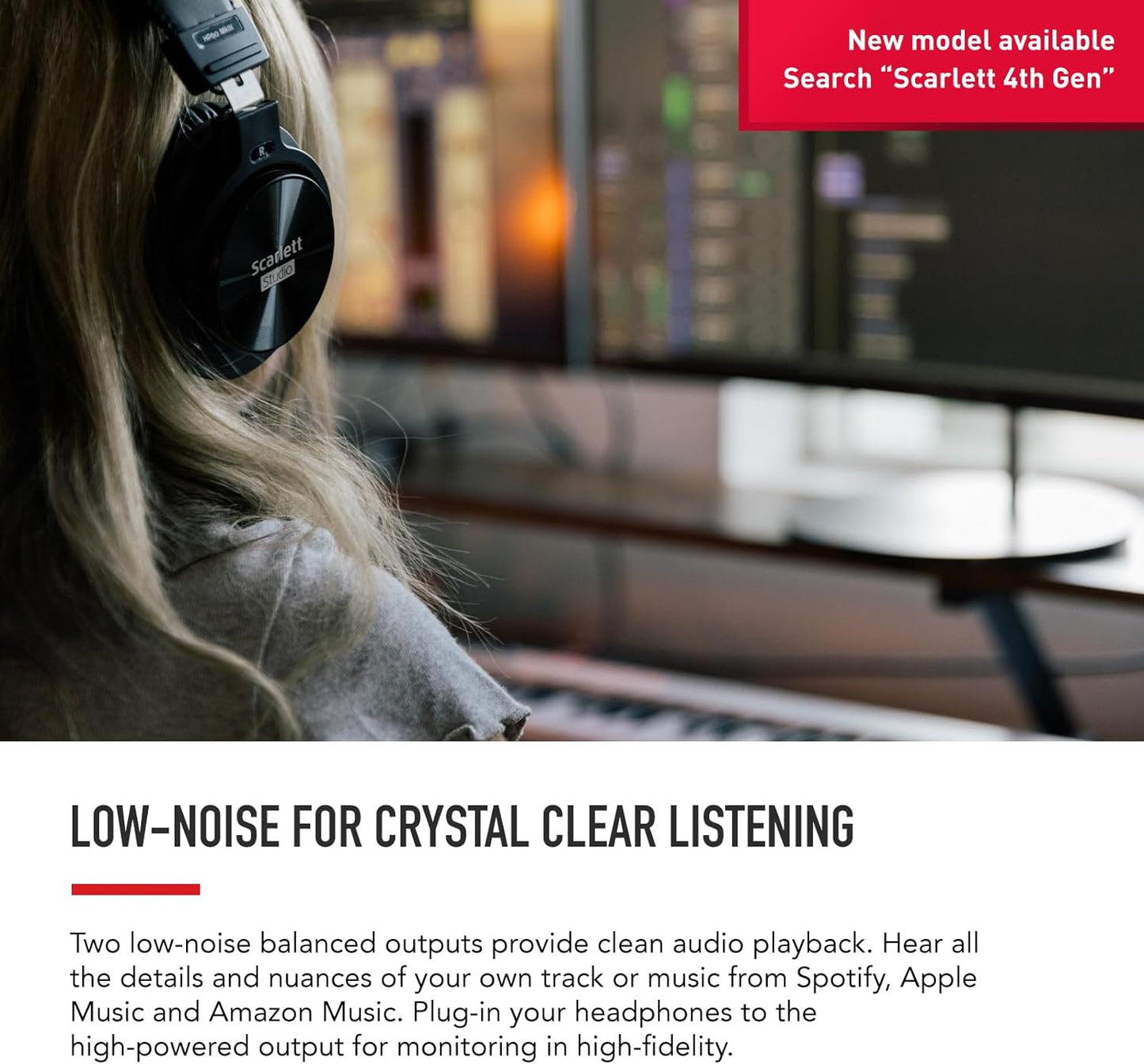 Scarlett Solo 3rd Generation USB Audio Interface for Musicians and Content Creators - Studio Quality Recording and Playback, Featuring 1 XLR Mic Preamp, 1 Hi-Z Instrument Input, 24-Bit/192kHz Resolution, 56dB Gain Range, Air Mode, Compatible with macOS, Windows, and iPadOS