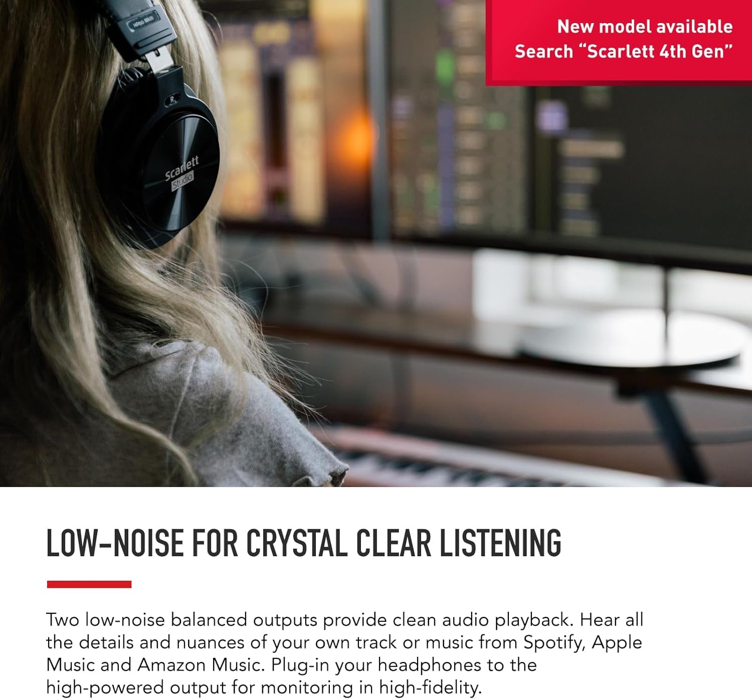 Scarlett Solo 3rd Generation USB Audio Interface for Musicians and Content Creators - Studio Quality Recording and Playback, Featuring 1 XLR Mic Preamp, 1 Hi-Z Instrument Input, 24-Bit/192kHz Resolution, 56dB Gain Range, Air Mode, Compatible with macOS, Windows, and iPadOS