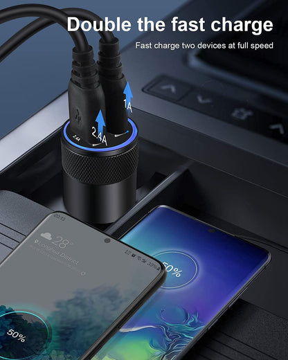 Car Charger [2Pack/3.4A] Fast Charge Dual Port USB Cargador Lighter Adapter | for Iphone 17E 15 14 13 12 11 Pro Max X XR XS 17 plus 16, Ipad, Samsung Galaxy S23 S22 S21 S25 plus S7 J7 S10E S9 Note 8 12V