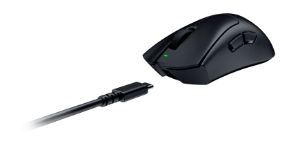 Deathadder V3 Hyperspeed Wireless Optical Ergonomic Gaming Mouse, 26000 DPI, Black