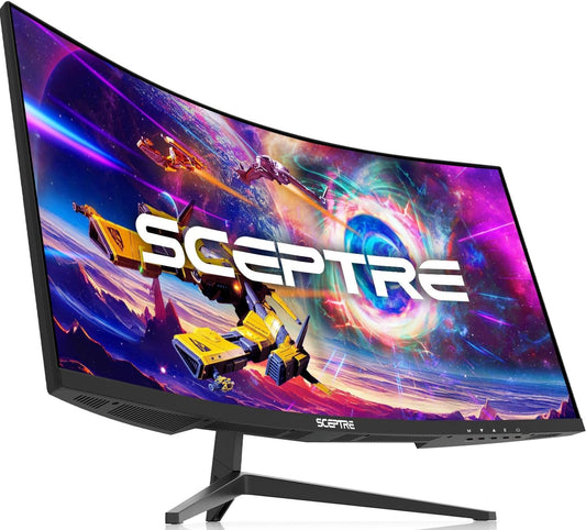 30-Inch Curved Gaming Monitor 21:9 2560X1080 Ultra Wide/ Slim HDMI Displayport up to 200Hz Build-In Speakers, Metal Black (C305B-200UN1) | 21:9 2560X1080 Ultra Wide/Slim HDMI Displayport up to 200Hz Build-In, Ultrawide 200Hz, 200 Hz Refresh Speed, HDR400