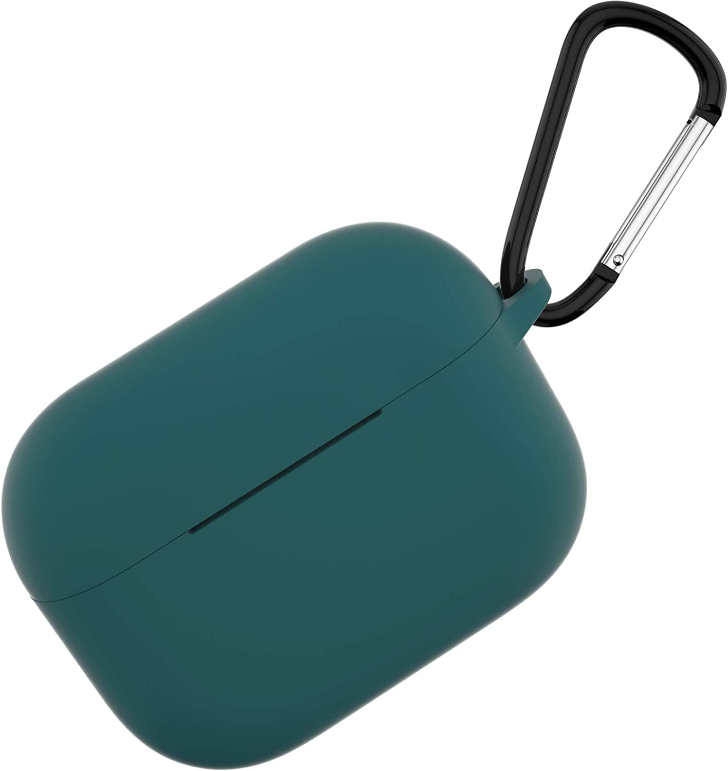 For Airpods Pro 1St/2Nd Generation Case Cover, Protective Silicone Skin Accessories with Keychain for Women Men for Apple Airpods Pro 2019/2022 Charging Case,Front LED Visible-Midnight Green