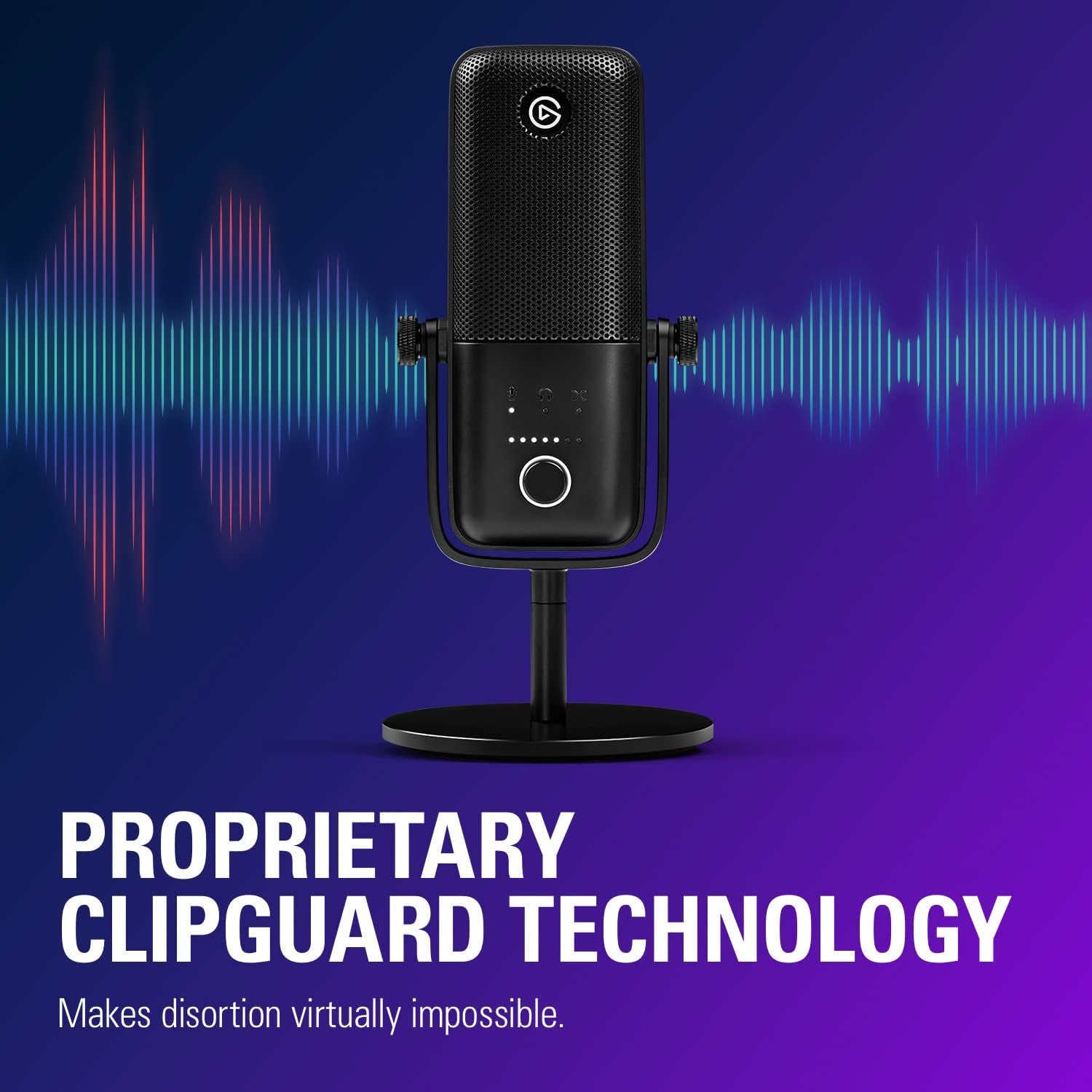 Wave:3 USB Condenser Microphone for Streaming | Cardioid Capsule, 24-Bit/96Khz Audio, Anti-Distortion Clipguard, Free Mixer Software, Plug and Play, for Mac and PC