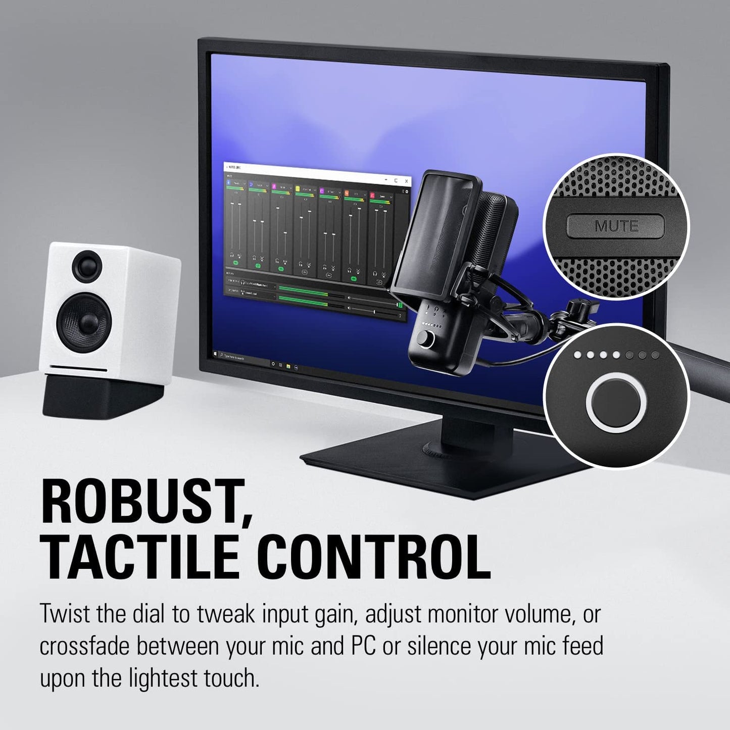 Wave:3 USB Condenser Microphone for Streaming | Cardioid Capsule, 24-Bit/96Khz Audio, Anti-Distortion Clipguard, Free Mixer Software, Plug and Play, for Mac and PC