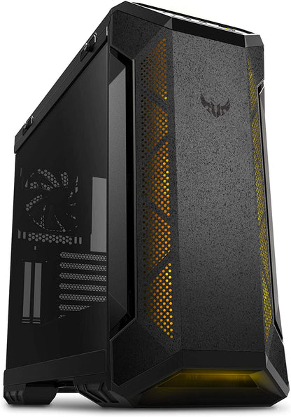 ASUS TUF Gaming GT501 Mid-Tower Gaming Case, EATX Support, Pre-Installed 4 Case Fans, USB 3.0 Front Panel, Smoked Tempered Glass, Steel Construction, 2 Year Warranty