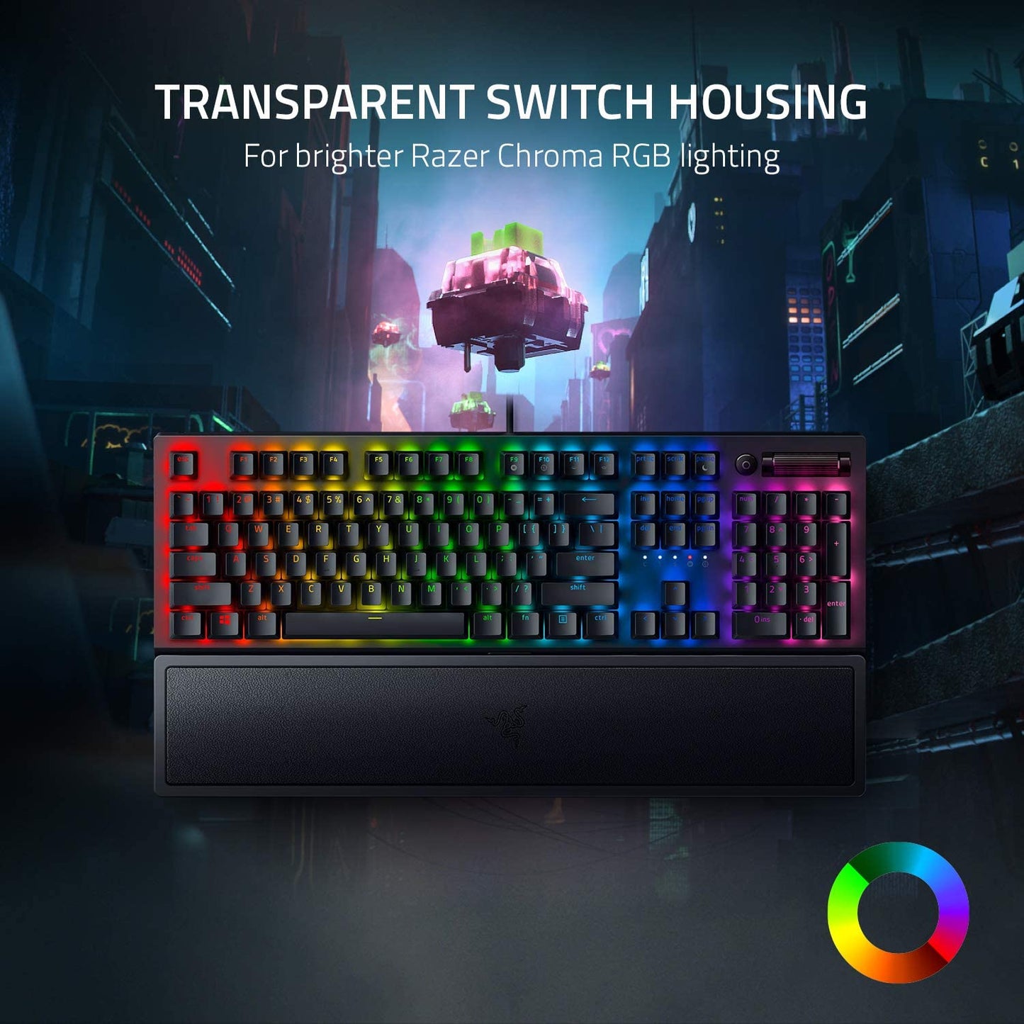 Razer Blackwidow V3 Mechanical Gaming Keyboard: Green Mechanical Switches Tactile & Clicky - Chroma RGB - Compact Form Factor - Programmable Macros - Snap Tap