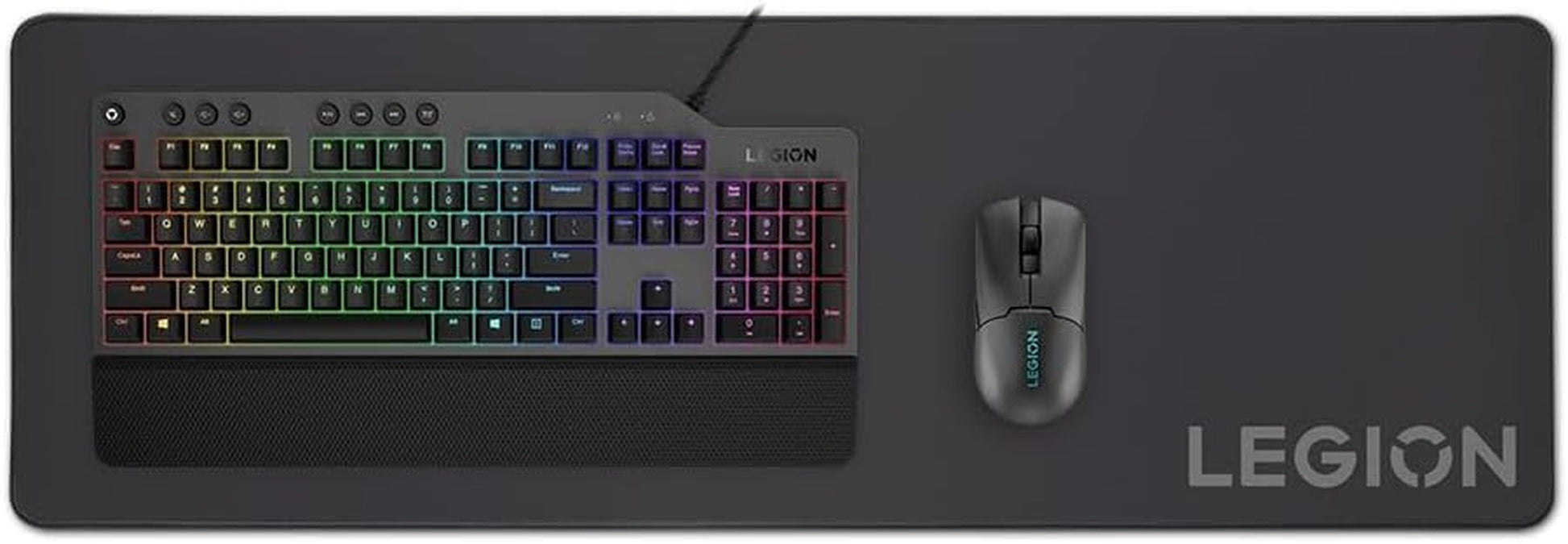 Legion Gaming XL Cloth Mouse Pad - Anti-Fray, Non-Slip, Water-Repellent, Black, Model GXH0W29068