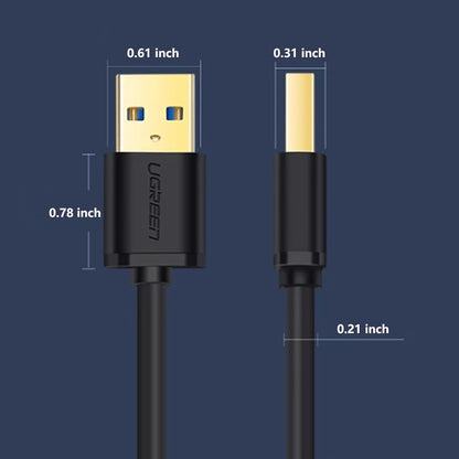 UGREEN USB 3.0 Male to Male Cable, 3.3 FT, 5 Gbps Data Transfer, Durable Nylon Design, Compatible with Hard Drives, Cooling Fans, Cameras, DVD Players, TVs, Flashlights, Hubs, Monitors, and Speakers